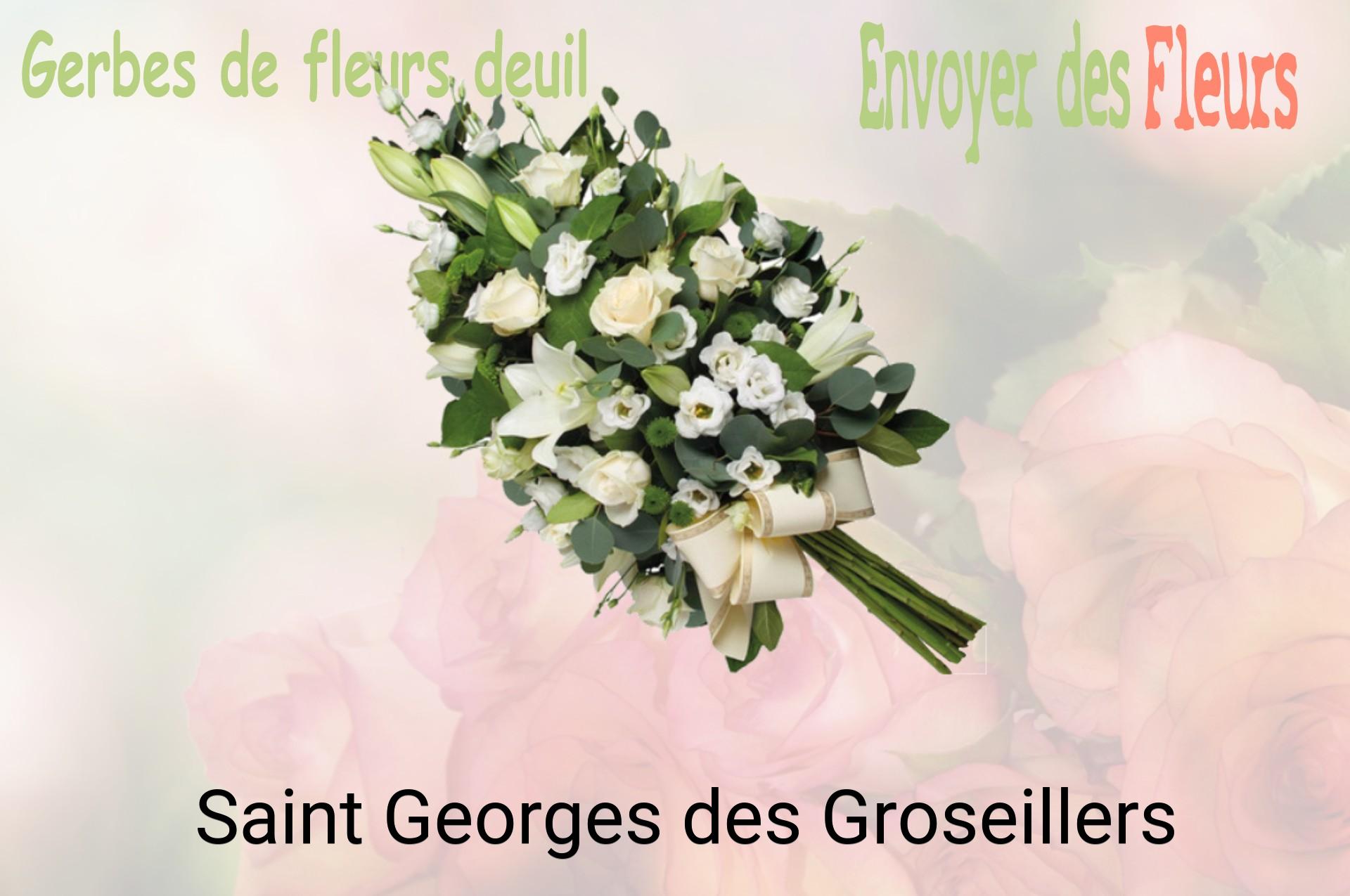 Gerbe de fleurs de deuil livrée à Saint-Georges-des-Groseillers